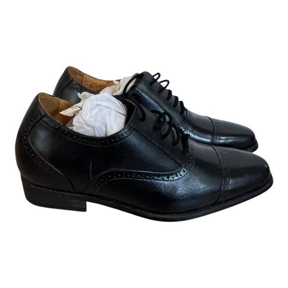 TOTO Other - TOTO Men's Height Increase Dress Shoes Size 240 Black Elevator Oxford Lace